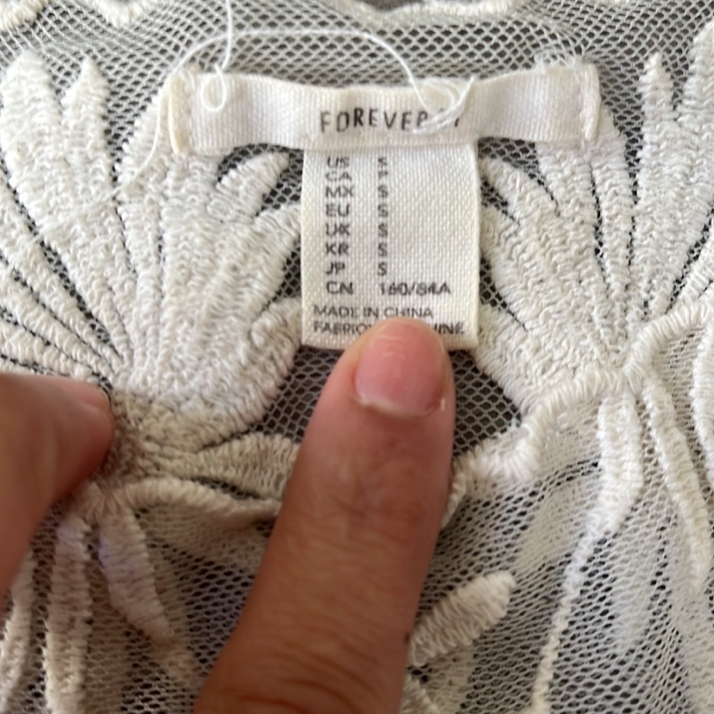 Embroidered Transparent Top - Picture 2 of 6
